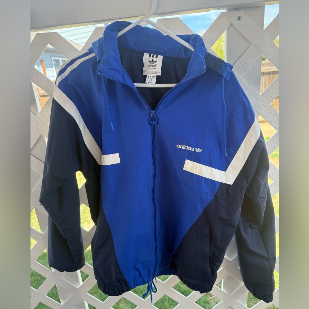 Adidas originals archive windbreaker blue men’s small retro